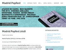 Tablet Screenshot of madridpopfest.com